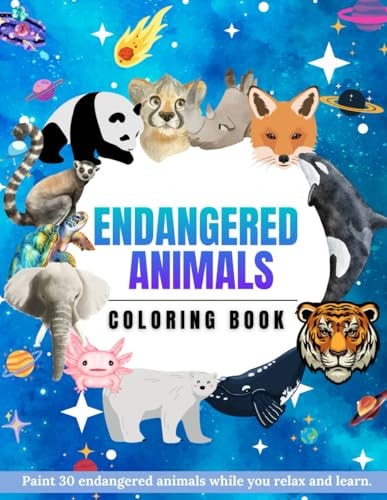 Endangered Animals Coloring Book Paint 30 Endangered Animals While You Relax and Learn