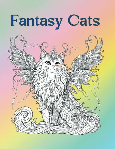 Fantasy Cats Coloring Book