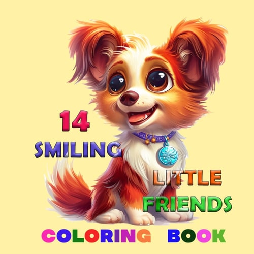 14 Smiling Little Friends Coloring Book