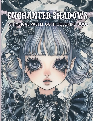 Enchanted Shadows Whimsical Pastel Goth Coloring Book Unveiling Dark Whimsy and Shadow A Journey Through Art, Imagination of Color and Fantasy