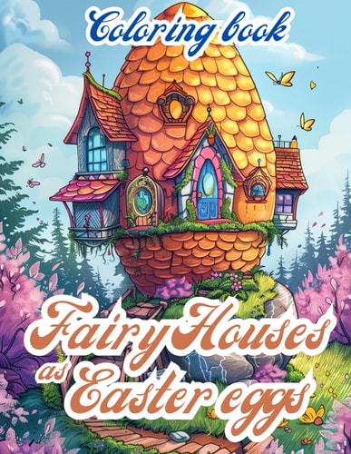 Fairy Houses As Easter Eggs An Adult Coloring Book For Stress Relief And Relaxation: A Coloring Book For Adults Featuring Whimsical Fairy Houses As Easter Eggs To Relax And Calm Your Mind