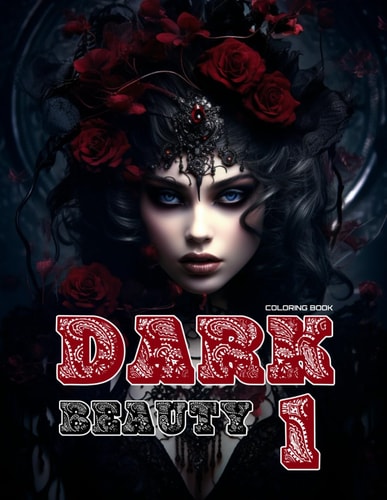 Dark Beauty Adult Coloring Book for Women