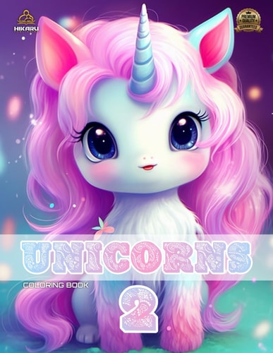 Unicorns 2 Coloring Book for Women & Kids
