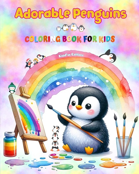 Adorable Penguins - Coloring Book for Kids - Creative Scenes of Joyful and Playful Penguins - Perfect Gift for Children: Cheerful Images of Lovely Penguins for Childrens Relaxation and Fun