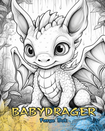 BABYDRAGER Farge bok Søte design for barn og voksne å fargelegge og nyte.