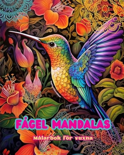 Fågel Mandalas | Målarbok för vuxna | Anti-stress-mönster som uppmuntrar till kreativitet Mystiska bilder av fåglar för att lindra stress och balansera sinnet