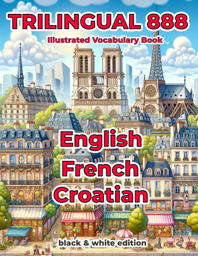 Trilingual 888 English French Croatian Illustrated Vocabulary Book Help Your Child Master New Words Effortlessly