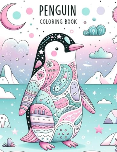 Penguin Coloring Book Animal-themed with Clear, Diverse Images and Many Genres.colouring For Adult