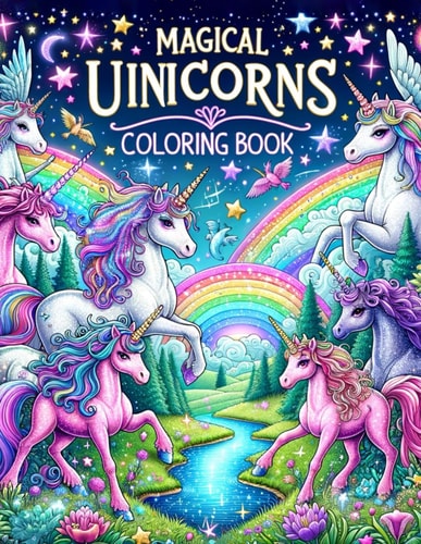 Magical Unicorns Coloring Book Whimsy and Wonder on Every Page