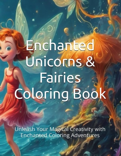 Enchanted Unicorns & Fairies Coloring Book Unleash Your Magical Creativity with Enchanted Coloring Adventures