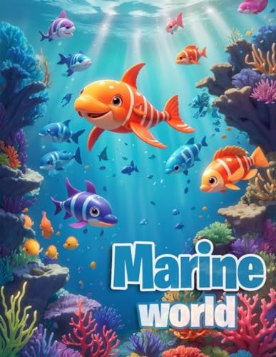 Marine World An Underwater Coloring Adventure: Coloring Book for Children, which Shows the Wonders of the Marine World.