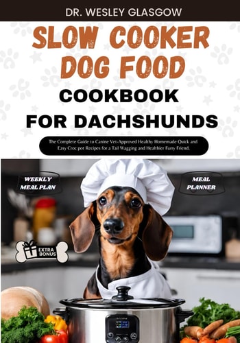 Slow Cooker Dog Food Cookbook for Dachshund The Complete Guide to Canine Vet-Approved Healthy Homemade Quick and Easy Croc Pot Recipes for a Tail Wagging and Healthier Furry Friend.