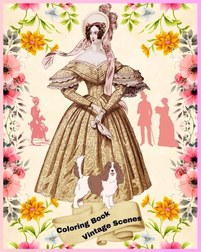 Coloring Book - Vintage Scenes 44 Unique Images with a Vintage Theme ( Single-sided Printed Pages ), All Ages Recommended, Perfect for Stress Relief and Relaxation