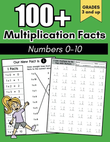 100+ Multiplication Facts Number 0-10 Multiplication: Grades 3-5, Learning Math Facts, Math Drills, Digits 0-10, Practice Activities