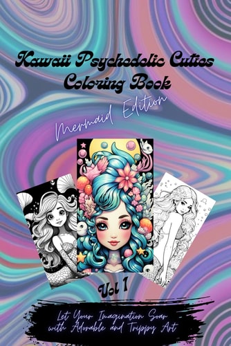 Kawaii Psychedelic Cuties Coloring Book - Mermaid Edition - Vol 1 Let Your Imagination Soar with Adorable and Trippy Art