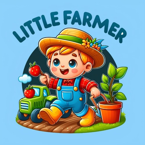 Little Farmer Color the Animals and Plants with Farmer Toddler
