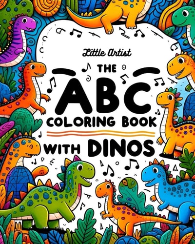 Dinosaurs Alphabet Coloring Book for Kids Educational Coloring Pages with Dinosaurs from A to Z for Preschool Children Ages 3-5