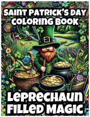 Saint Patrick's Day Coloring Book - Leprechaun Filled Magic From Shamrocks, Celtic Knots, to Rainbows: Celebrating Ireland's Legends with Every Color