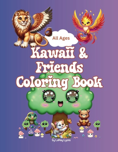 Kawaii & Friends Coloring Book Cute Anime Cute Animals Coloring Book for All Ages