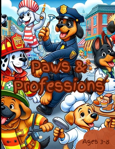 Paws & Professions Coloring Book Fun and Silly Dog Coloring Book to Teach Children about Different Jobs in Their Community Ages 3 to 8