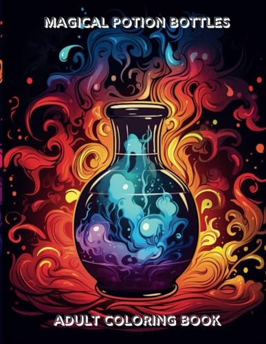Magic Potion Bottles Adult Coloring Book