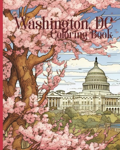 Washington, D.C. Coloring Book for Kids and Adults Great for Teachers and Homeschool (29 Pages of Facts about the District of Columbia to Color)