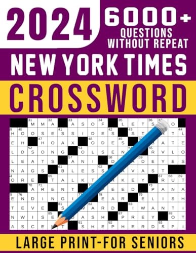2024 New York Times Crossword For Seniors Large Print 101 Easy to Medium Puzzles 2024 New Edition, Awesome Crossword Puzzles Book with Solutions
