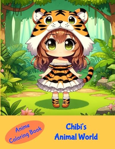 Anime Coloring Book Chibi's Animal World