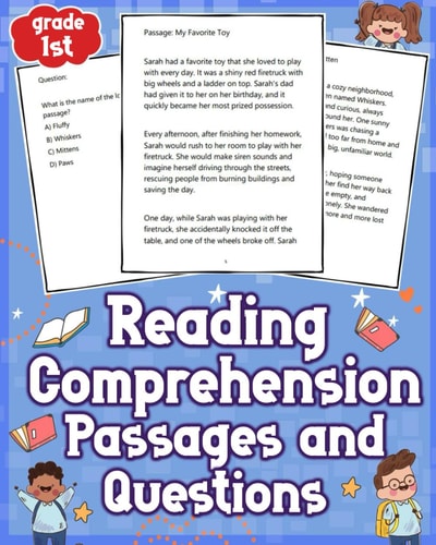 Reading Comprehension Passages and Questions 1st Grade Enhance Learning with Comprehensive Reading Comprehension Passages and Questions - 1st Grade 121 Pages Improve Literacy and Critical Thinking Skills