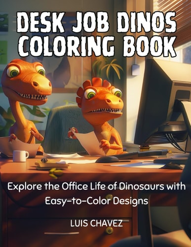 Desk Job Dinos Explore the Office Life of Dinosaurs with Easy-to-Color Designs