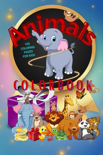 Adventure Kids Paper ColorBook with Animals Prehistoric Animals for Coloring.