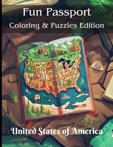 Fun Passport Coloring & Puzzles Edition - USA: United States of America