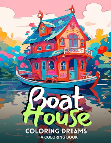 Boat House Coloring Dreams 30 Serene Illustrations for Mindful Relaxation and Creative Expression An Adult Coloring Book 8.5x11 Inches