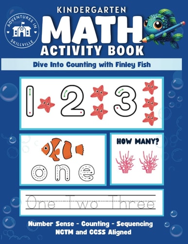 Kindergarten Math Activity Book For Kindergarten and Preschool Kids Learning Counting, Sequencing, Number Recognition and Tracing