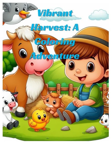 Vibrant Harvest A Coloring Adventure: Vibrant Colors: A Coloring Adventure for Kids Ages 2 to 10, with 70 Pages of Fun!