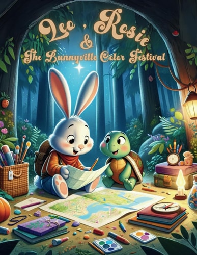 Leo, Rosie, and the Bunnyville Color Festival Draw Me Bunnyville: The Art Adventurers in the Enchanted Forest - The Creative Rainbow and the Magical Colors (Unique Activity Book - Story Coloring Book for Kids Ages 3-8 )