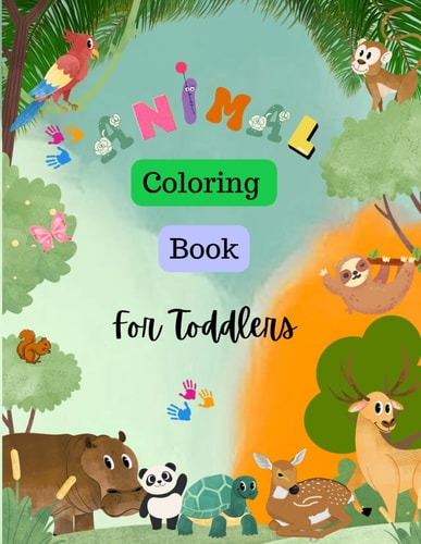 CUTE ANIMAL COLORING BOOK Educational and Entertaining Coloring Pages with Alphabetically... Listed Names of Different Animals for Preschool