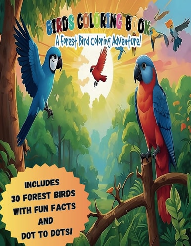 Birds Coloring Book A Forest Bird Coloring Adventure