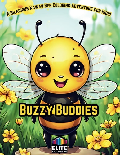 Buzzy Buddies A Hilarious Kawaii Bee Coloring Adventure for Kids Whimsical Buzzing Fun for Little Artists!