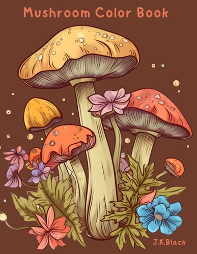 Mushroom Color Book For Grown-ups