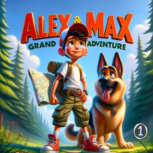 Alex and Max Grand Adventure (Unveil the Treasure of Friendship) Discover Experience the Joy of Friendship and Bravery German Shepherd Dog Book for Kids