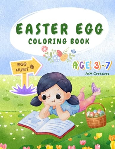 Simple & Big Easter Egg Coloring Book for Kids Ages 3-7 36 Easy and Fun Coloring for Toddlers, Preschool and Kindergarten - Activity Book for Easter Holiday (Coloring Book for Children)