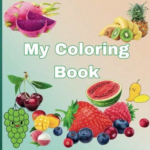 A to Z Kids Coloring Book Color the Fruits from A to Z