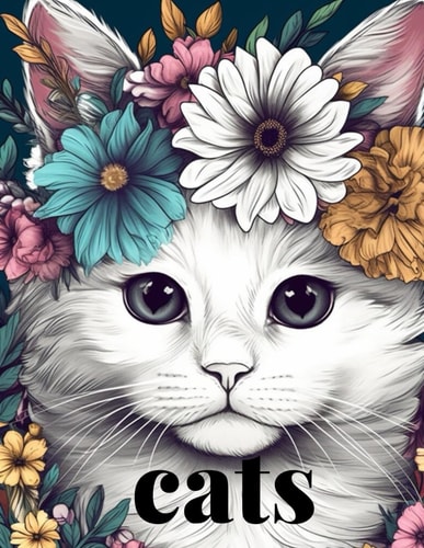 Cats Coloring Book Kids 100 Pages-Cats