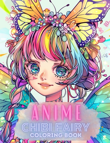 Anime Chibi Fairy Fantasies An Anime Coloring Book Fairy Adventure Fantasy Anime Fantasy Coloring Page for Adults