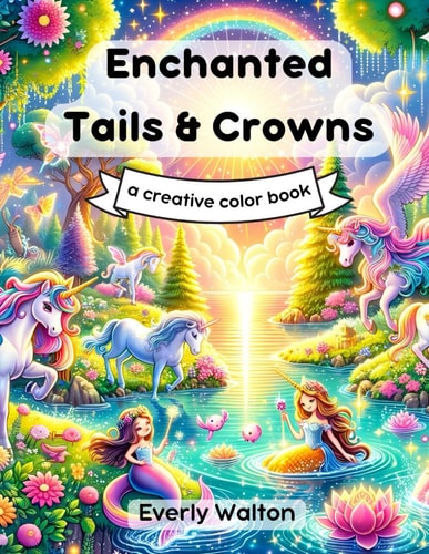 Enchanted Tails & Crowns Mermaids, Unicorns & Princesses: a Creative Color Book
