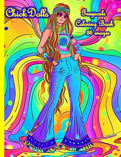 Chick Dolls A Grayscale Fashion Coloring Book for All Ages!