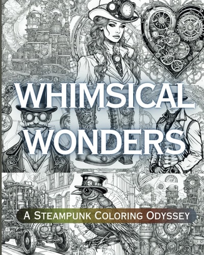 Whimsical Wonders A Steampunk Coloring Odyssey