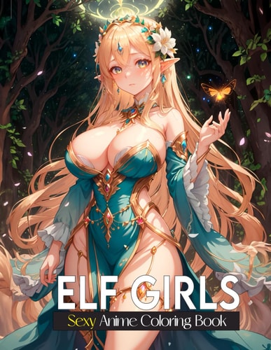 Sexy Coloring Book for Adults Elf Girls: Lover of Manga, Anime and Stress Relief Coloring Pages for Naughty Adults.
