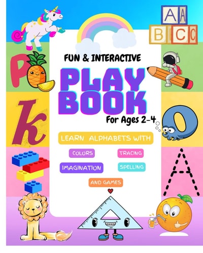 Play Book - Fun & Interactive Learn Alphabets with Colors, Tracing, Imagination, Spellings & Games
